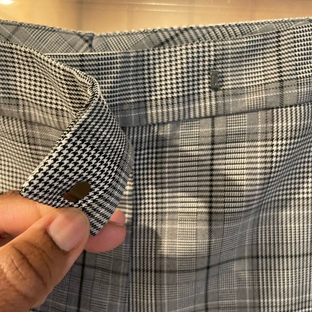 Halogen High Leg Crop Pants Plaid Wide-Leg Crop Dress Pants size 14 - Picture 7 of 9